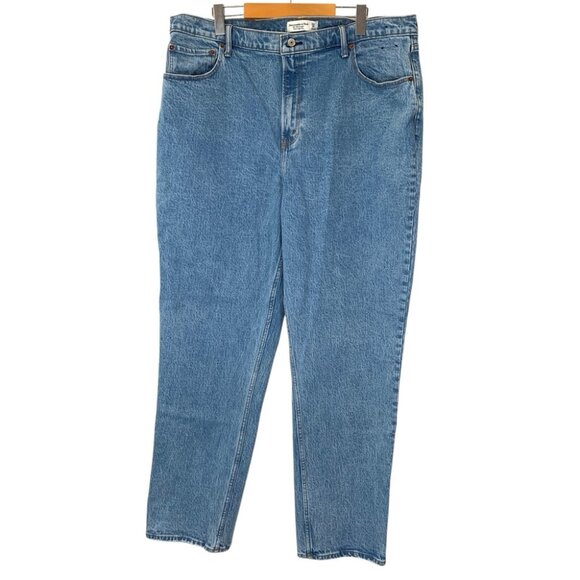Abercrombie & Fitch Jeans Womens 18L Long BlueThe 90's Stretch Ultra High Rise - Picture 1 of 8